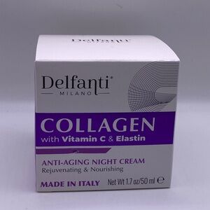 Delfanti Collagen Anti-Aging Night Cream - Purple and White